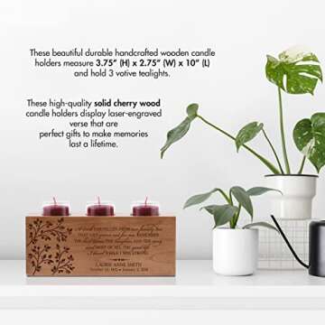 Personalized Memorial Candle Holder for Sympathy Gifts