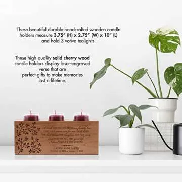 Personalized Memorial Candle Holder for Sympathy Gifts