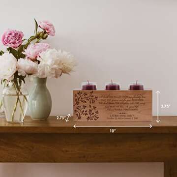 Personalized Memorial Candle Holder for Sympathy Gifts
