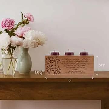 Personalized Memorial Candle Holder for Sympathy Gifts