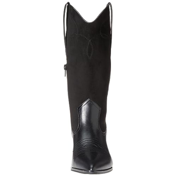 Stylish Black Western Boots by The Drop - Comfort & Fashion