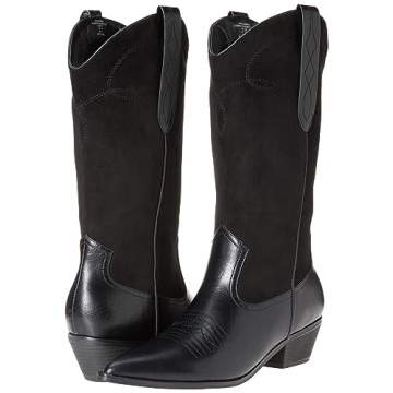 Stylish Black Western Boots by The Drop - Comfort & Fashion