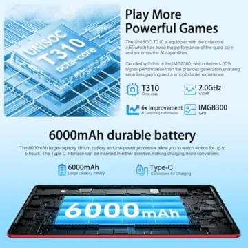 2025 Android 15 Tablet with 30GB RAM & Keyboard