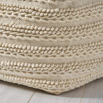 Shop Christopher Knight Home Marcia Pouf 26x26 in Ecru