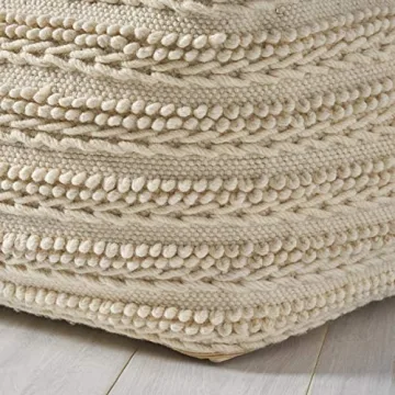 Shop Christopher Knight Home Marcia Pouf 26x26 in Ecru