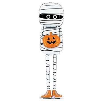 Valueballoon Halloween Cute Mummy With Orange Sneakers 60'' Balloon Birthday Party Decorations Suppl...
