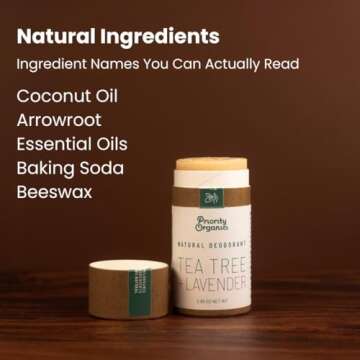 Priority Organics - 24 Hour Fresh Scent - Aluminum Free Deodorant - Natural Deodorant - Organic Deodorant - Deodorant for Men & Women - Non Toxic Deodorant