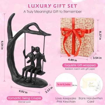 Kresecioo Romantic Couple Statue for Anniversary Gifts