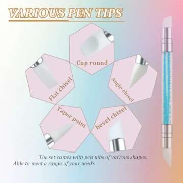 5 Pcs Versatile Dual Tipped Nail Art Brushes Set