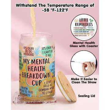 Nefelibata Beer Can Glass Daily Affirmations Cup Self Care Affirmations Cup