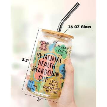 Nefelibata Beer Can Glass Daily Affirmations Cup Self Care Affirmations Cup