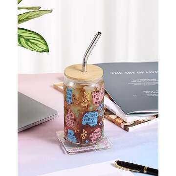 Nefelibata Beer Can Glass Daily Affirmations Cup Self Care Affirmations Cup