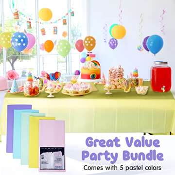 Durable Pastel Plastic Table Covers for Every Event