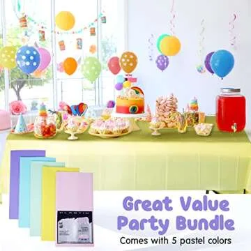 Durable Pastel Plastic Table Covers for Every Event