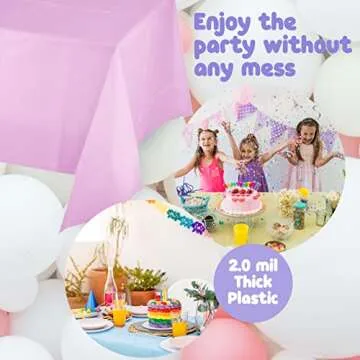 Durable Pastel Plastic Table Covers for Every Event