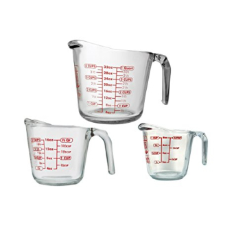 Anchor Hocking Glass Measuring Cups - 3 Piece Set