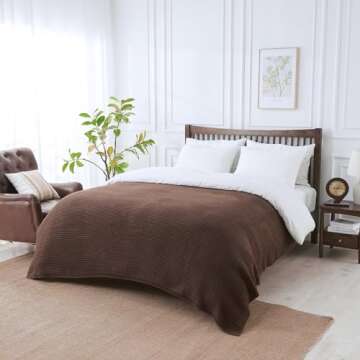 Douceur Brown Throw Blanket - Soft & Cozy Essential