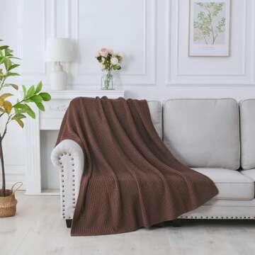 Douceur Brown Throw Blanket - Soft & Cozy Essential
