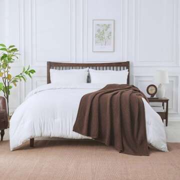 Douceur Brown Throw Blanket - Soft & Cozy Essential