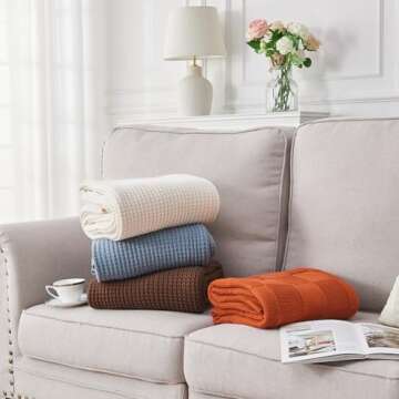 Douceur Brown Throw Blanket - Soft & Cozy Essential