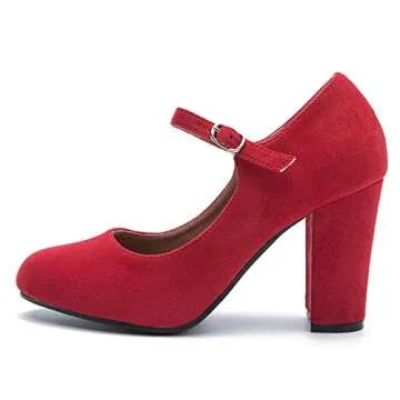 Elegant Women's Mary Jane Heels Chunky Block Heels