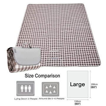 PUPOPIK Picnic Blanket Waterproof Large Beach Mat Portable