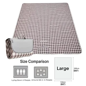 PUPOPIK Picnic Blanket Waterproof Large Beach Mat Portable