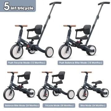 Newyoo Tricycle for Toddlers 1-3 - Safe & Fun First Bike