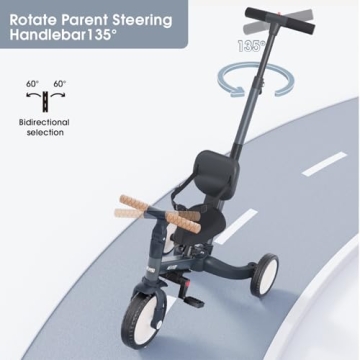 Newyoo Tricycle for Toddlers 1-3 - Safe & Fun First Bike