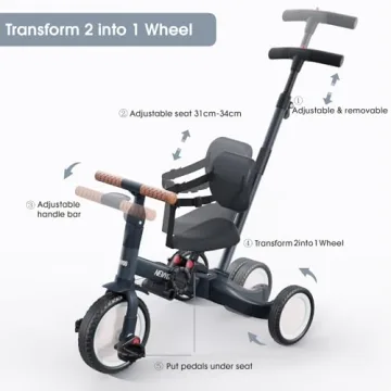 Newyoo Tricycle for Toddlers 1-3 - Safe & Fun First Bike