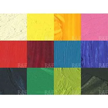 R&F Handmade Paints Professional Oil Pigment Stick Set of 12 Colors