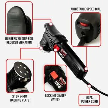 Adam's Polishes Swirl Killer 12mm Polisher - Orbital Polishing Paint Correcting Buffer Tool - Car Sc...