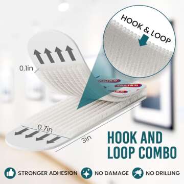 TAILI Picture Hanging Strips Heavy Duty, Medium 28 Pairs (56 Strips) Frame Hanger for Walls, Pictures Haing Kit Without Nail, Damage Free Adhesive Poster Decor, Art, Mirror