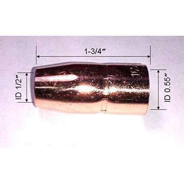 WeldingCity 5-pk Gas Nozzle 169-715 1/2" for Miller and Hobart MIG Welding Guns