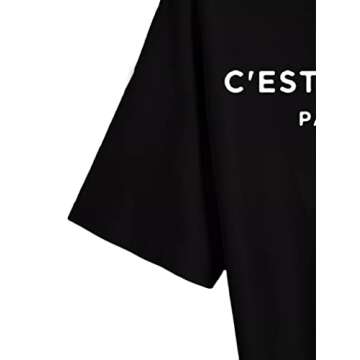 Zoyami Womens Oversized T Shirt Vintage Letter Graphic Tee Casual Summer Loose Short Sleeve Top Letter Black X-Small