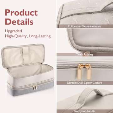 Travel Carrying Case for Hair Dryer Shark Flexstyle Dyson Airwrap Brush Double-Layer Hair Accessories Tools Storage Bag for Revlon Hairdryer Styler Organizer