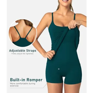 Leovqn Women's Tennis Dress with Built-in Bra & Shorts