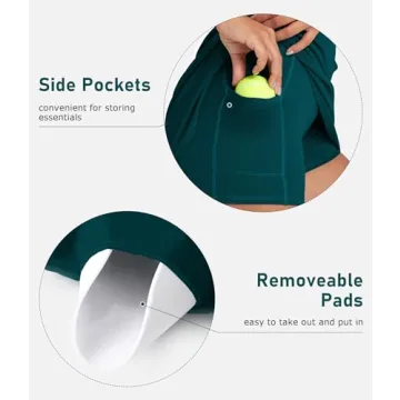 Leovqn Women's Tennis Dress with Built-in Bra & Shorts