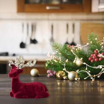 Elegant HELLORSO Christmas Reindeer Tabletop Decor