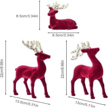 Elegant HELLORSO Christmas Reindeer Tabletop Decor