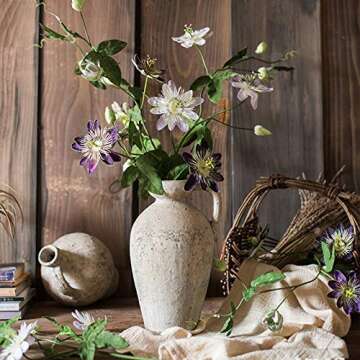 BFSHY Ceramic Flower Vases,Rustic Home Décor Floral Vase,Shabby Chic Vase,for Home Decor Living Room Centerpieces and Events,M