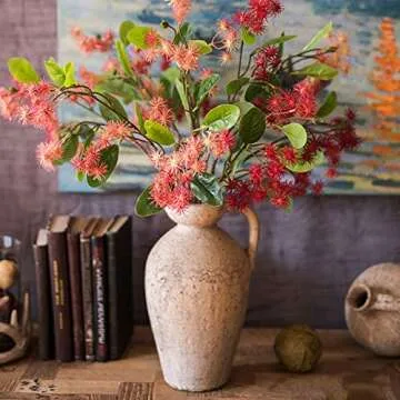 BFSHY Ceramic Flower Vases,Rustic Home Décor Floral Vase,Shabby Chic Vase,for Home Decor Living Room Centerpieces and Events,M