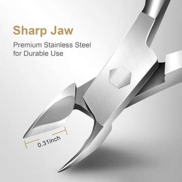 Cuticle Trimmer with Cuticle Pusher - Easkep Cuticle Remover Cuticle Nipper Professional Stainless S...