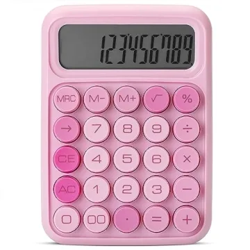 Mr. Pen 12-Digit Mechanical Pink Calculator Big Buttons