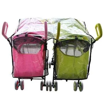 Aligle Twin Stroller Raincoat Weather Shield for Babies