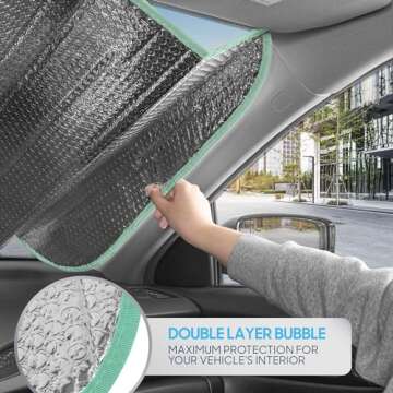BDK Iridescent Car Windshield Sun Shade - Keep Your Vehicle Cool