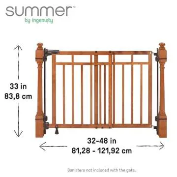 Stylish Summer Infant Wood Banister Safety Gate
