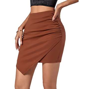 LYANER Women's High Waist Bodycon Mini Skirt - Stylish & Versatile