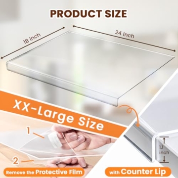 Gracenal XX-Large Acrylic Non-Slip Cutting Board Kitchen Essential