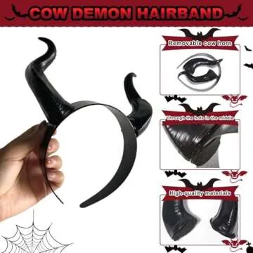 Devil Horns Headband for Halloween Costumes and Parties